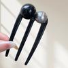 U-shaped Acetic Acid Hairpin Simple Beads Hair Stick Women Girls Colored U-Shaped Irregular Hairpin Jewelry Styling  Accessories