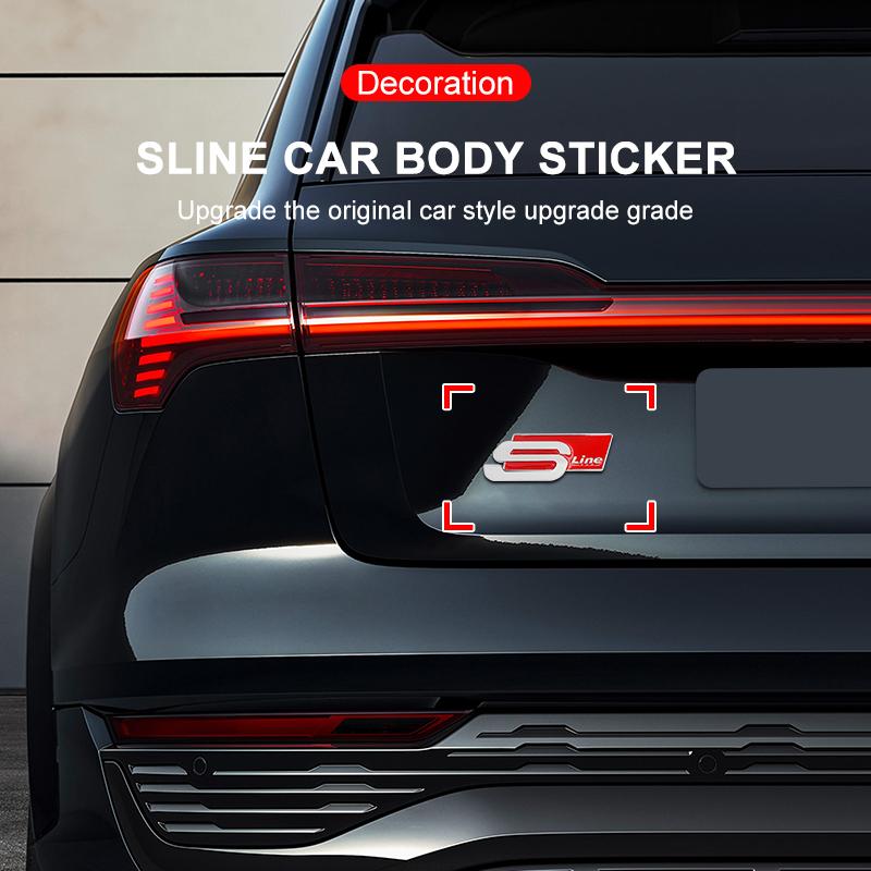 1pcs 3D Metal Emblem Car Decal Badge Auto Logo for Audi RS A3 A4 A6 A5 Q5 A1 Q7 Q3 Q2 Q8 A7 A8 TT S
