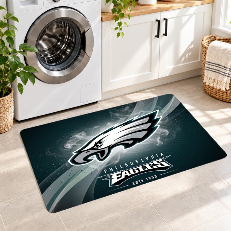 Flannel Kitchen Mat Philadelphia Eagles Soft Area Rug Non Slip Floor Carpet Home Decoration