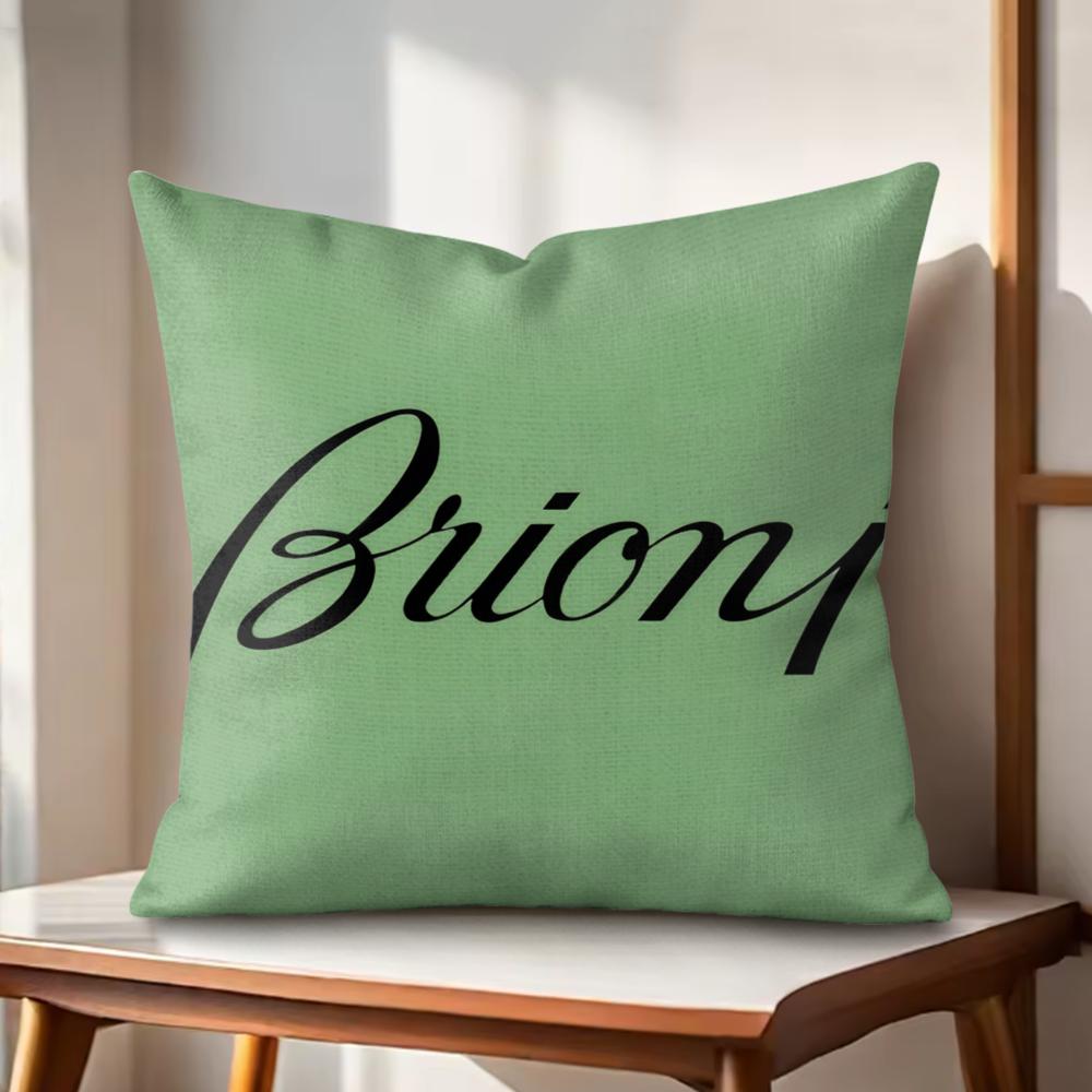 Brand BBrioni Cushion Cover Natural Linen Organic Fabric DoubleSided Printing Couch Pillow Covers Home Decor