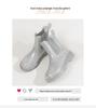 Modieuze Transparante Chelsea Regenlaarzen voor Dames: Stijlvol, Antislip, Waterdicht Rubber voor Buitenkleding