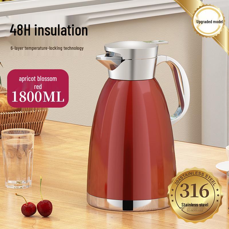 Stainless Steel Insulated Water Kettle - Large Capacity 316 Thermos Pot for Stewing Tea and Keeping Water Warm