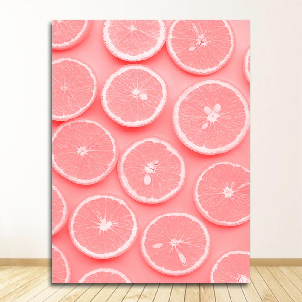 Colorful Pictures For Living Room Home Decor Tropical Plants Nordic S Palm Leaf Flower Orange Cat Wall Art Canvas Painting