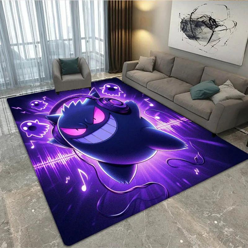 3D Pokémon Cute Gengar printed Carpet Living Room Bedroom Carpet Non-slip carpet home bedroom decor area rug Birthday Gift