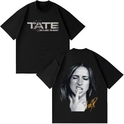 2026 Singer Tate Mcrae T8 Music T Shirts Mens Women Vintage Tshirt Summer Cotton Short Sleeve Tee Tops New Graphic T Shirts
