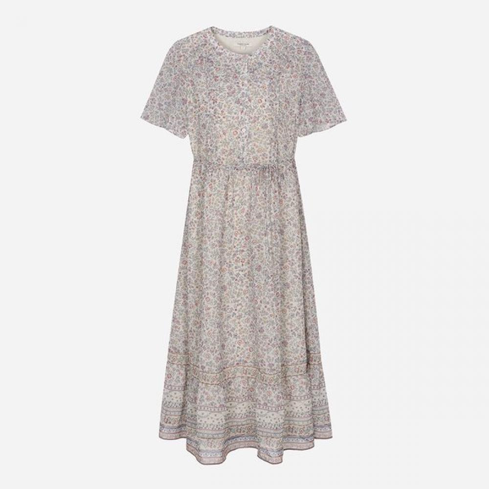 Thursday Island Romantic Floral Frill Dress T264mop217w ivory (IV)/S