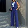 European and American Fashion Suit: Vest Waistcoat & Wide-Leg Pants Set