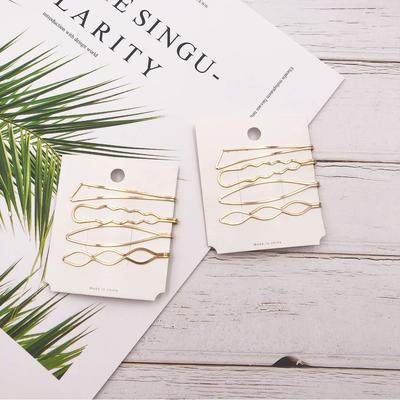 Messen Haarspangen Set Geometrische Haarspangen Metall-Haarnadel Minimalistischer Haarstyling Schmuck Haarspangen Zubehör Haarklammern Goldene Haarnadel für Mädchen