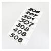 ALMVIS 3D Black Silver Letters 206 207 301 307 308 408 508 Emblem Peugeot