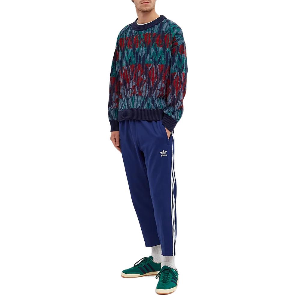 Men's Pants Adidas Originals Knitted Sweatpants Men's Blue Moderate Straight Fit Pants