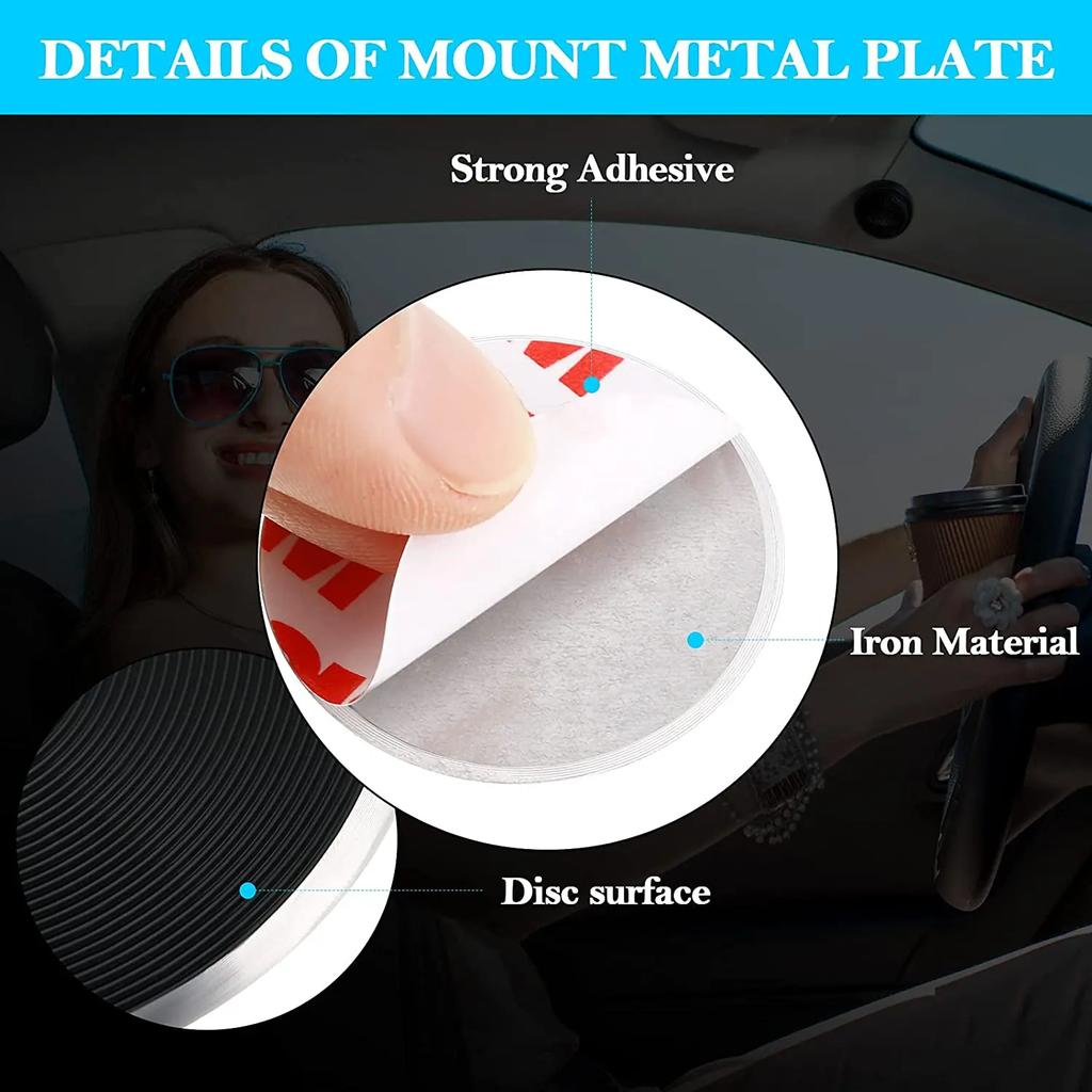 Magnetic Metal Plate Disk For Magnetic Car Phone Holder Universal Strong Magnet Iron Sheet Sticker For Mobile Phone Stand Mount