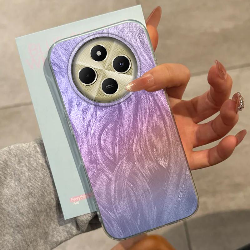 Verlaufende Gletschertextur Hülle für iPhone 16 Pro Max Samsung A56 A16 S24 S25 Xiaomi Redmi Note 14 13 Pro 14C Huawei Honor 400 200 Lite Stoßfeste Hülle