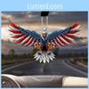 Einzigartiger Acryl Amerikanische Flagge Adler Auto Rückspiegel Anhänger Schlüsselanhänger Dekoration