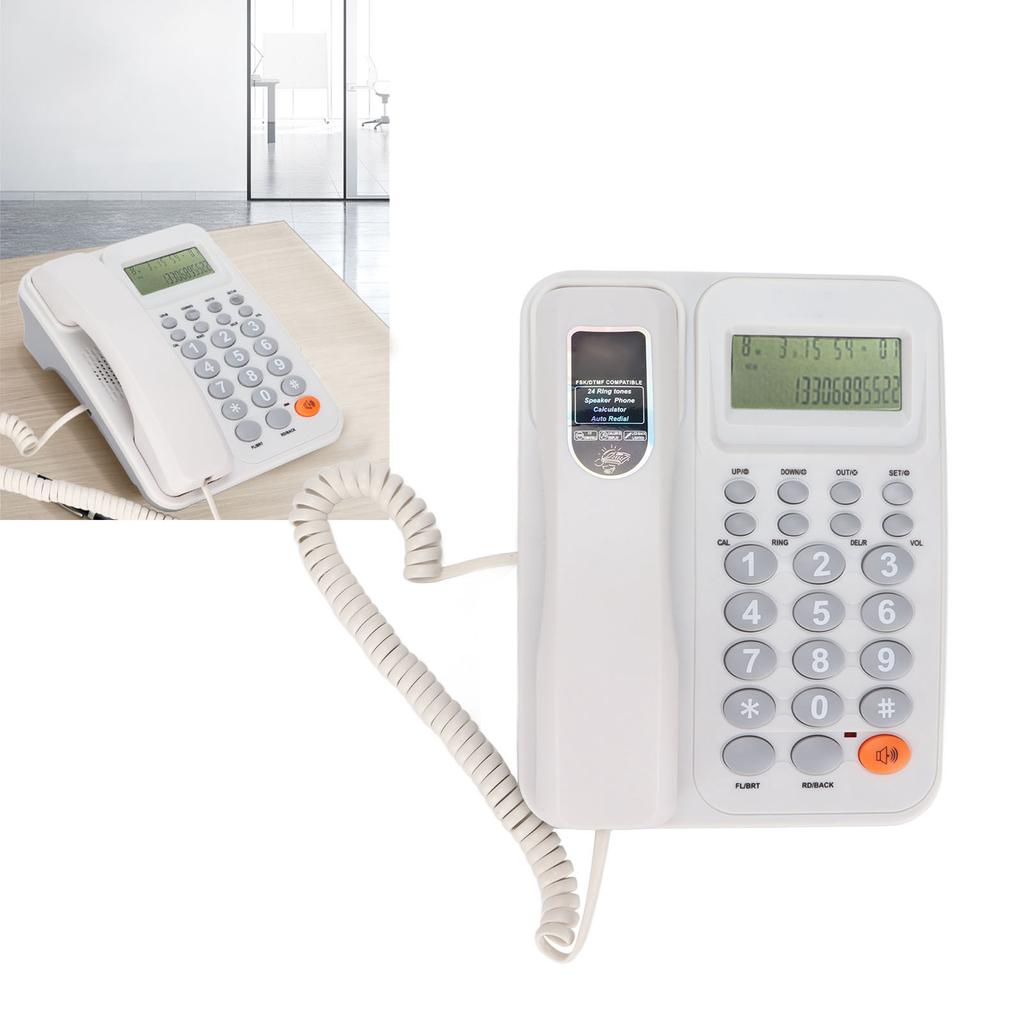 KXT2027CID Corded Telephone Caller ID Semi Hands   24 Ringtones Fixed Landline Phone with Display for   Hotel(Black )