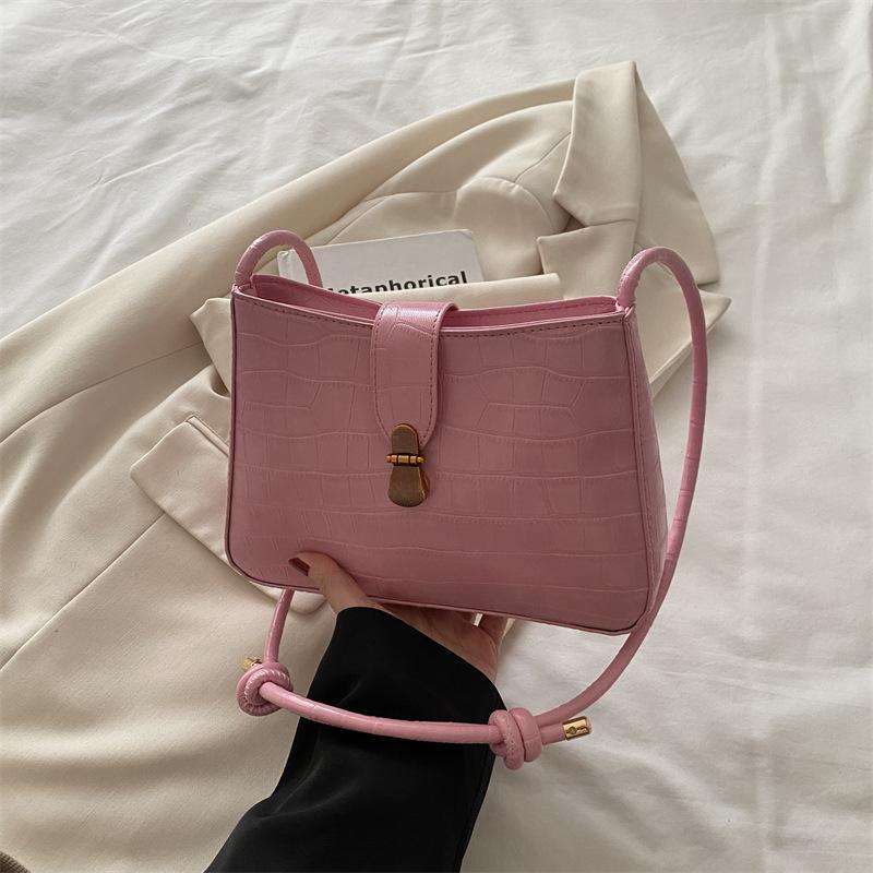 

Иностранная повседневная модная сумка женская новая трендовая однотонная сумка под мышку через плечо женская сумка-мессенджер женская розовый