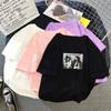 Hirsionsan Punk Short Sleeve Women T Shirt 2020 New Summer Gothic Graphic Tees Streetwear Soft Letter Printed Ladies Cool Tops