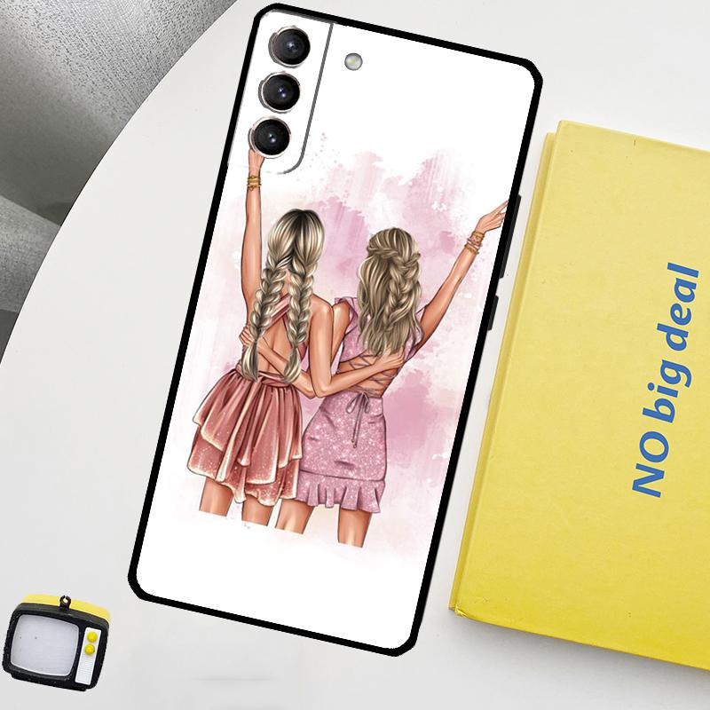 Nejlepší přátelé BFF Ladící kryt pro Samsung Galaxy S22 S23 Ultra Note 20 10 Plus S9 S10 S20 S21 S23 FE Pouzdro na telefon