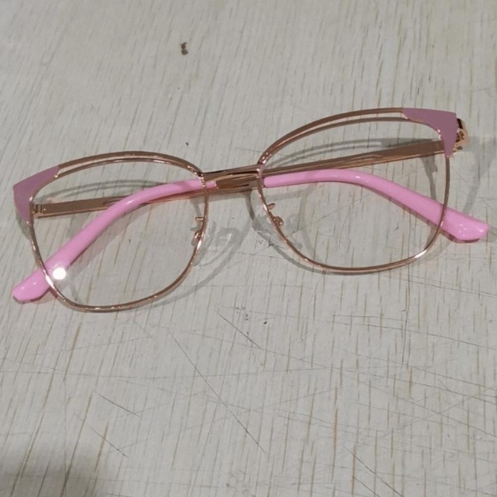 Zinc Zinc Alloy Anti Blue-lay Eyewear Thin-frame Women Plain Glasses New Cat Eye Glasses Outdoor