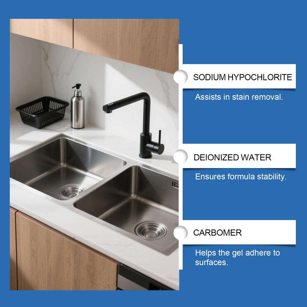 Żel do usuwania plam do użytku domowego – Niedrażniący i delikatny dla rąk, Skuteczne usuwanie plam, Szybko rozpuszcza uporczywe plamy