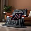 Navy Letter on Textured Background print blanket soft and cozy perfect for the living room bed sofa or a nap,gift