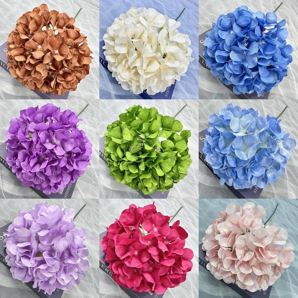 Multi Colored Simulated Hydrangeamacrophylla Artificial Bouquet For Decor Indoor
