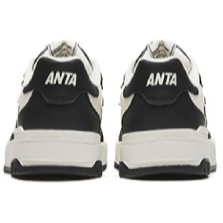 Anta Comfortable Trendy Wear-Resistant Non-Slip Low-Top Skate Shoes Men Sneakers Black White 112448068-2