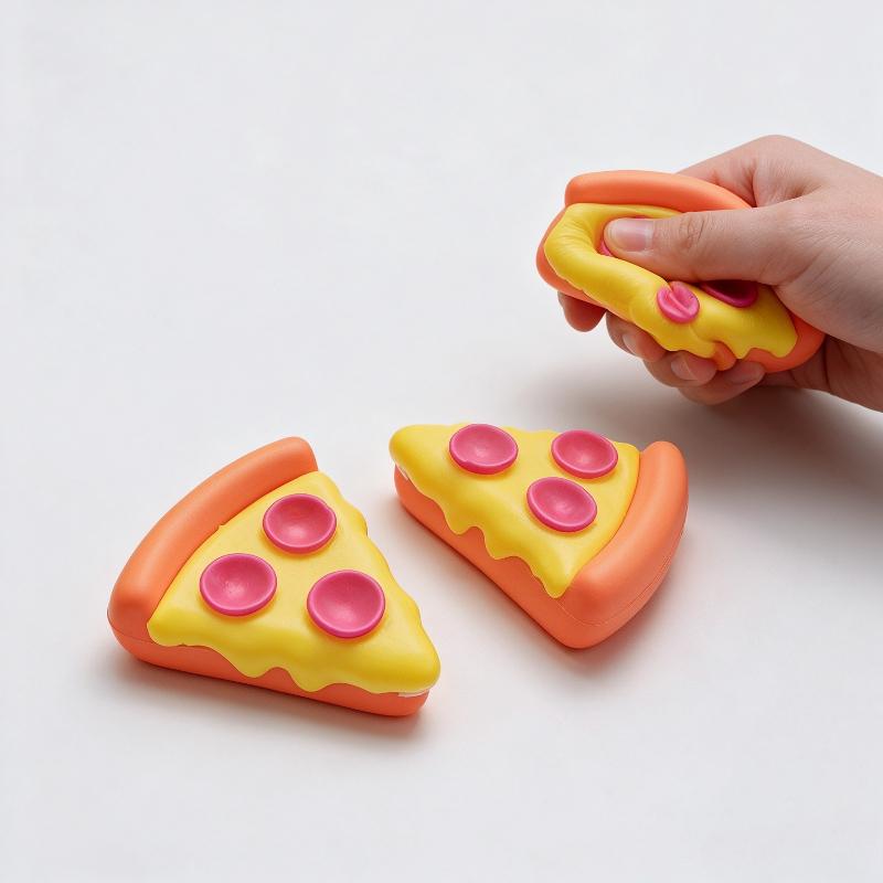 Nee Doh Squeezza Cheesy Pizza Squeeze Toy Soft Textured Fidget Toy Stress Relief Anxiety Relief Toy For Adults Relaxation