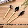 3pcs Gardening Tool Set for Planting Flowers, Vegetables, and Succulents, Including A Small Stainless Steel Shovel, A Small Spade, and A Flower Rake