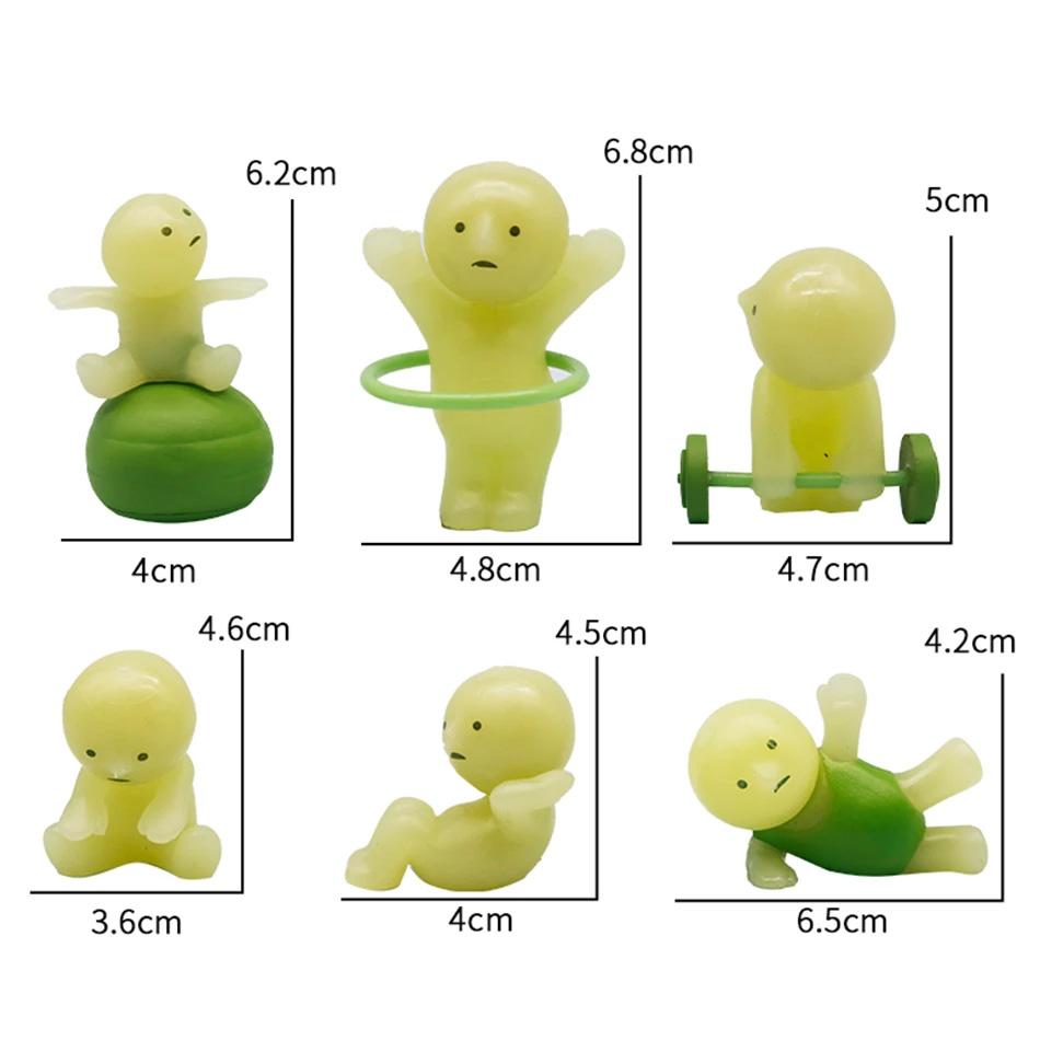 Mini Figure Cute Noctilucent Doll Cartoon Toy Desktop Ornament Mystery Surprise Gifts