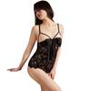 Liangai Spitze Offener Schritt Sexy Dessous Jumpsuit - Brustformende Leidenschaft Pyjamas
