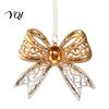 Reusable Acrylic Bows Faux Crystal Bow Christmas Ornament, Sparkly Hollow Decorative for Garlands Knot Hanging Decoration Home New Year Party
