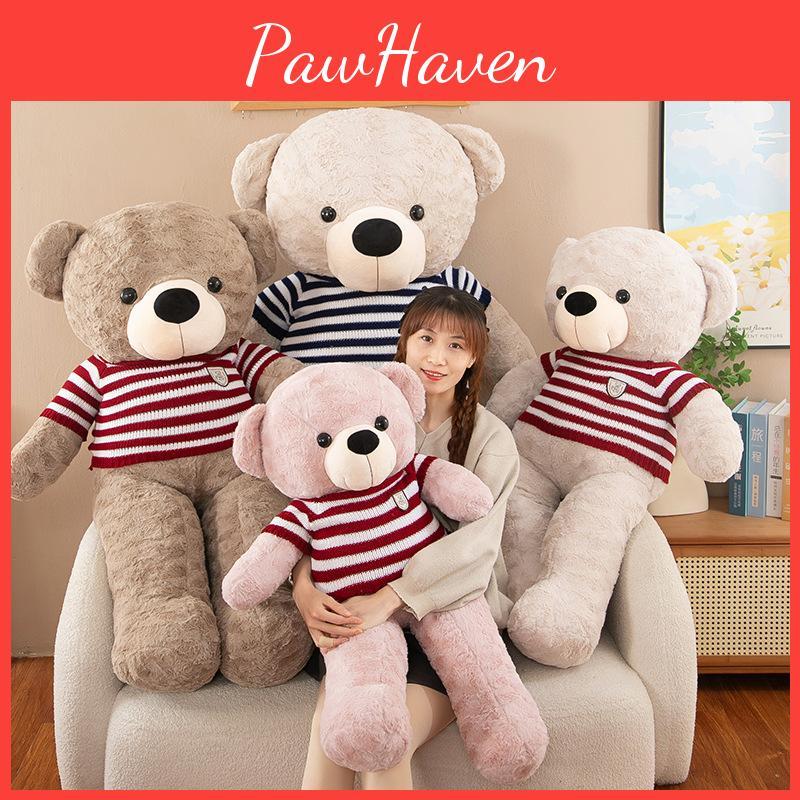 Bow Tie Large Sweater Teddy Bear Plush Toy Girls Birthday Gift Companion Child