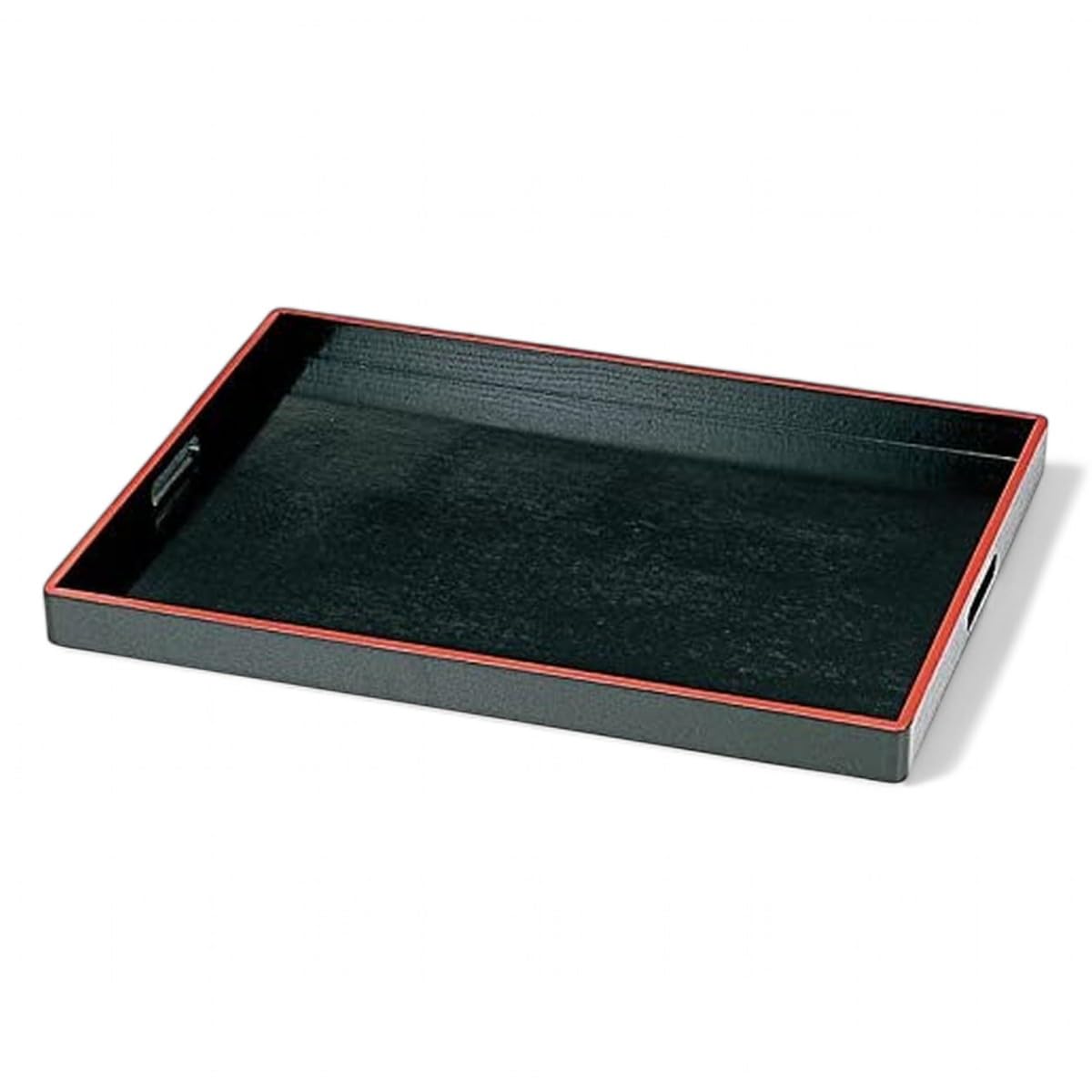 

Made in Chic 9cm with Side Black and NP J-kitchens Placemat/Tray, Japan, Design, (2.5 ) Wide, Wooden, Strips, Red,