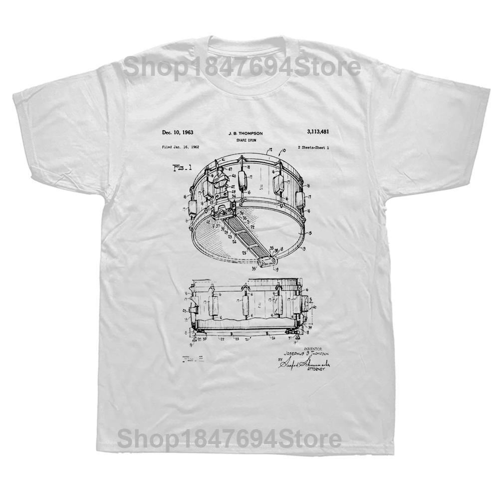 

Funny Drum Drummer Patent Musician Percussion T Shirt Graphic Cotton Streetwear Short Sleeve Birthday Gifts Summer Style T-shirt M