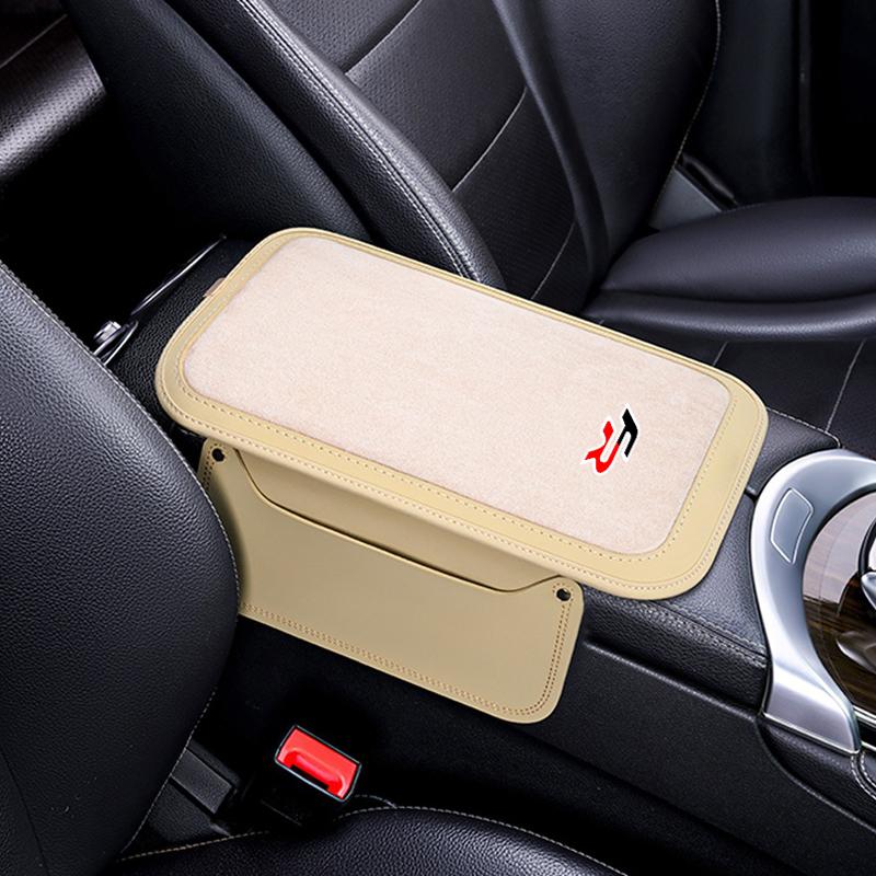 kncr9 Car Armrest Box Pad Leather Auto Armrest Mat For Seat Leon FR Cupra Ibiza Altea Exeo Formula Racing Alhambra Arona Accessories