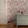Vintage Pink Floral Peel and Stick Wallpaper Self Adhesive Wallpaper Removable Contact Paper Stick on Wall Paper for Kitchen