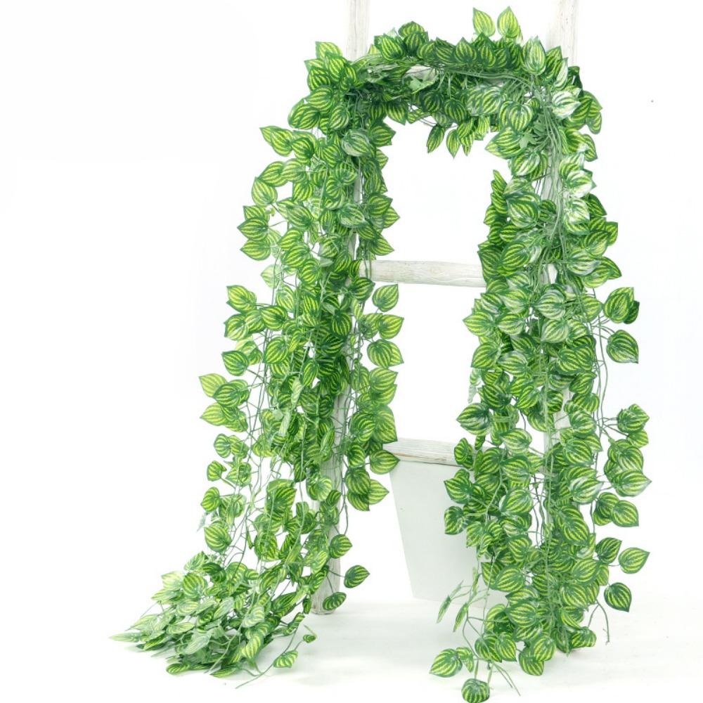 12PCS Plant Wall Artificial Plant Vine Green Hanging Garland Ivy Vine String Wedding Decoration
