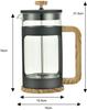 Zaparzacz do kawy/herbaty 1.0L French Press drewniany uchwyt KLAUSBERG KB-7681
