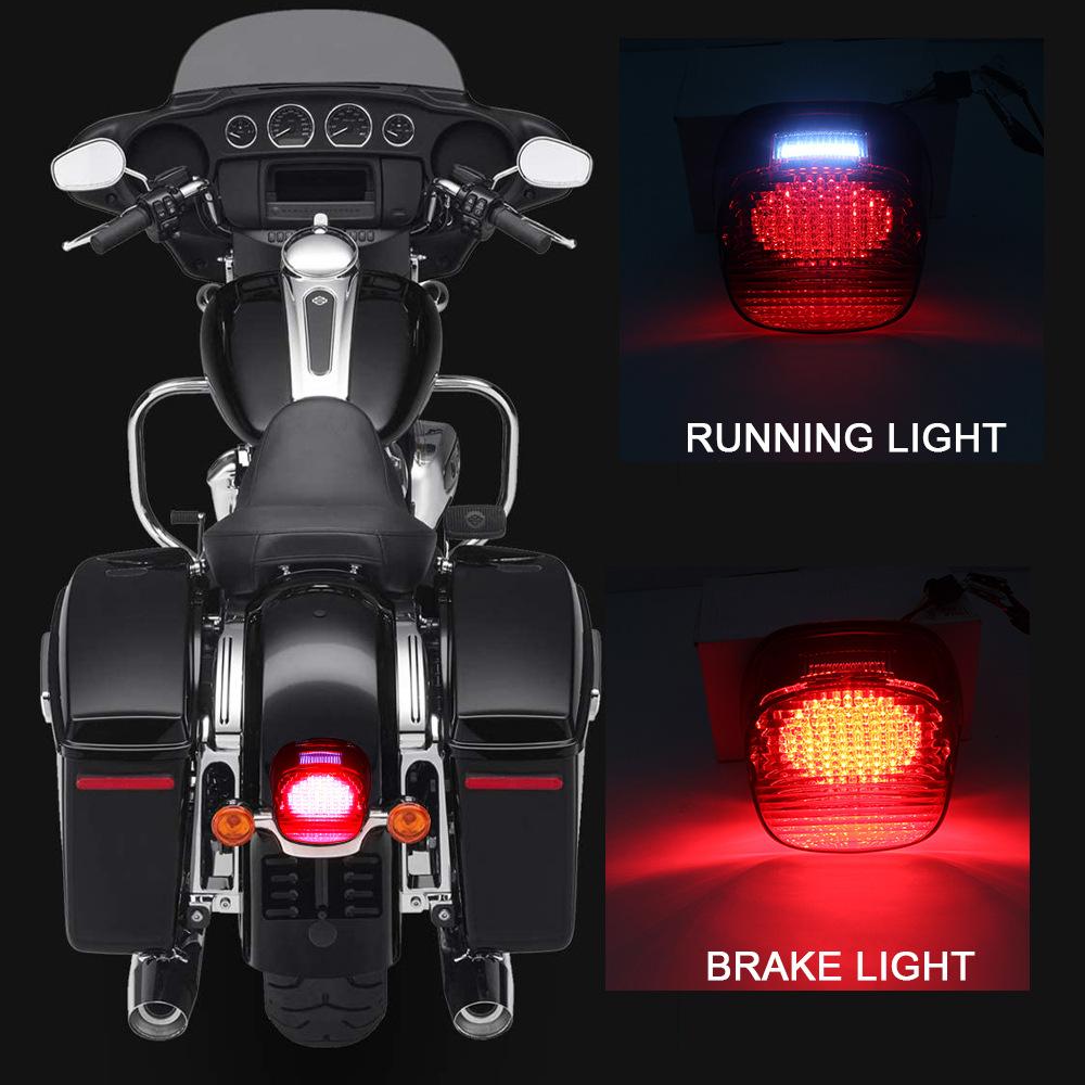 LED Tail Light for Motorcycle, Plug and Play, Brake Turn Signal, Rear Lights for Sport-ster, Dy-na, Electra Glide, Road Touring