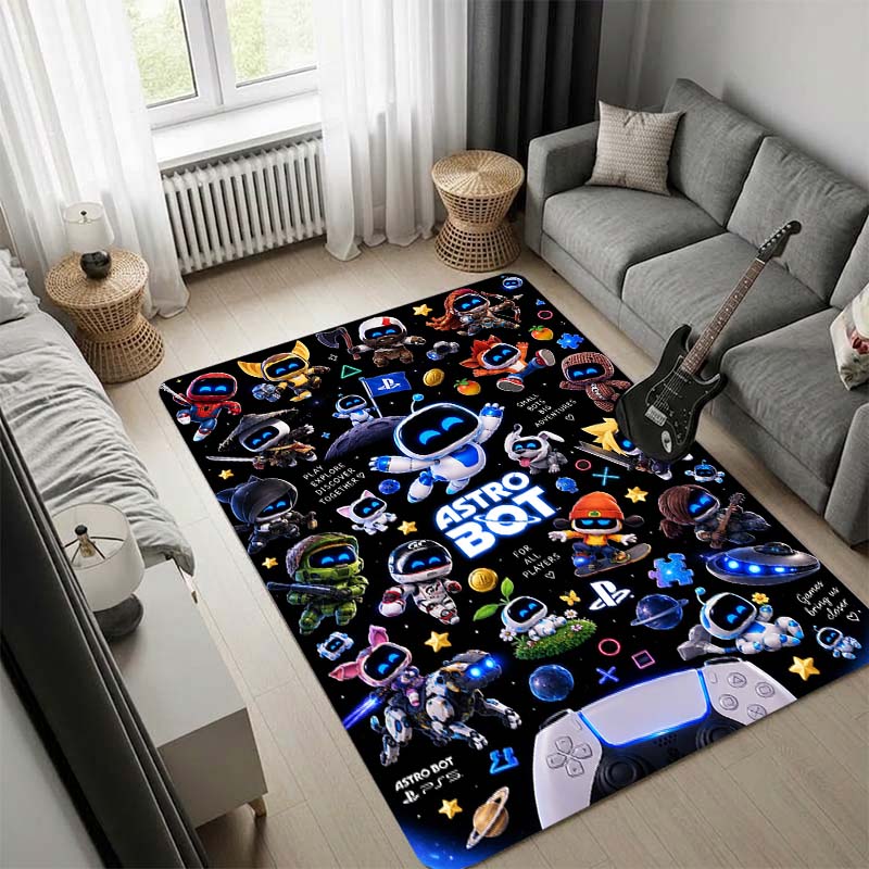 Astro Bot Game Area Rug, Baseball
