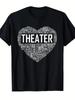 Men's T-shirt, Actor-themed T-shirt - Breathable Retro Drama Heart Pattern Short Sleeves, Casual Summer Wear, Round Neck