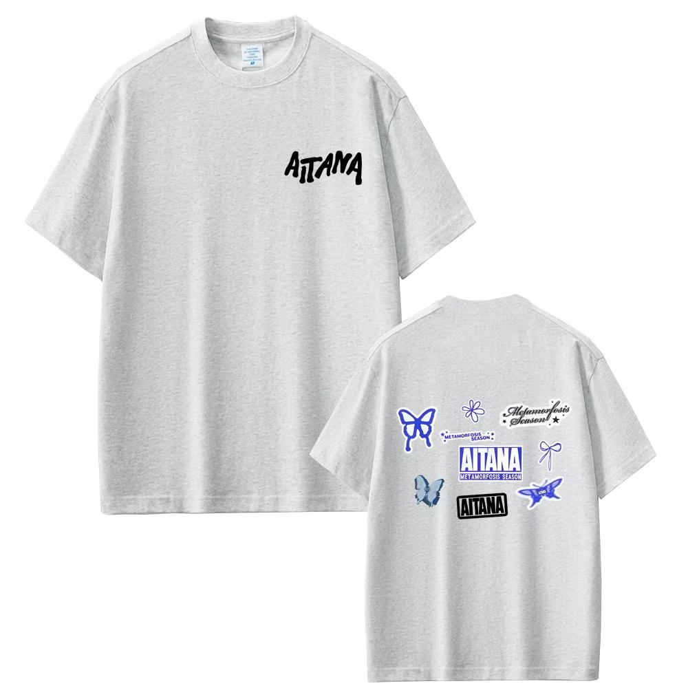 Magliette Grafiche con Logo della Cantante Aitana T-shirt Tour CUARTO AZUL Abbigliamento Uomo Donna Moda Oversize Streetwear Maschile Magliette in Cotone