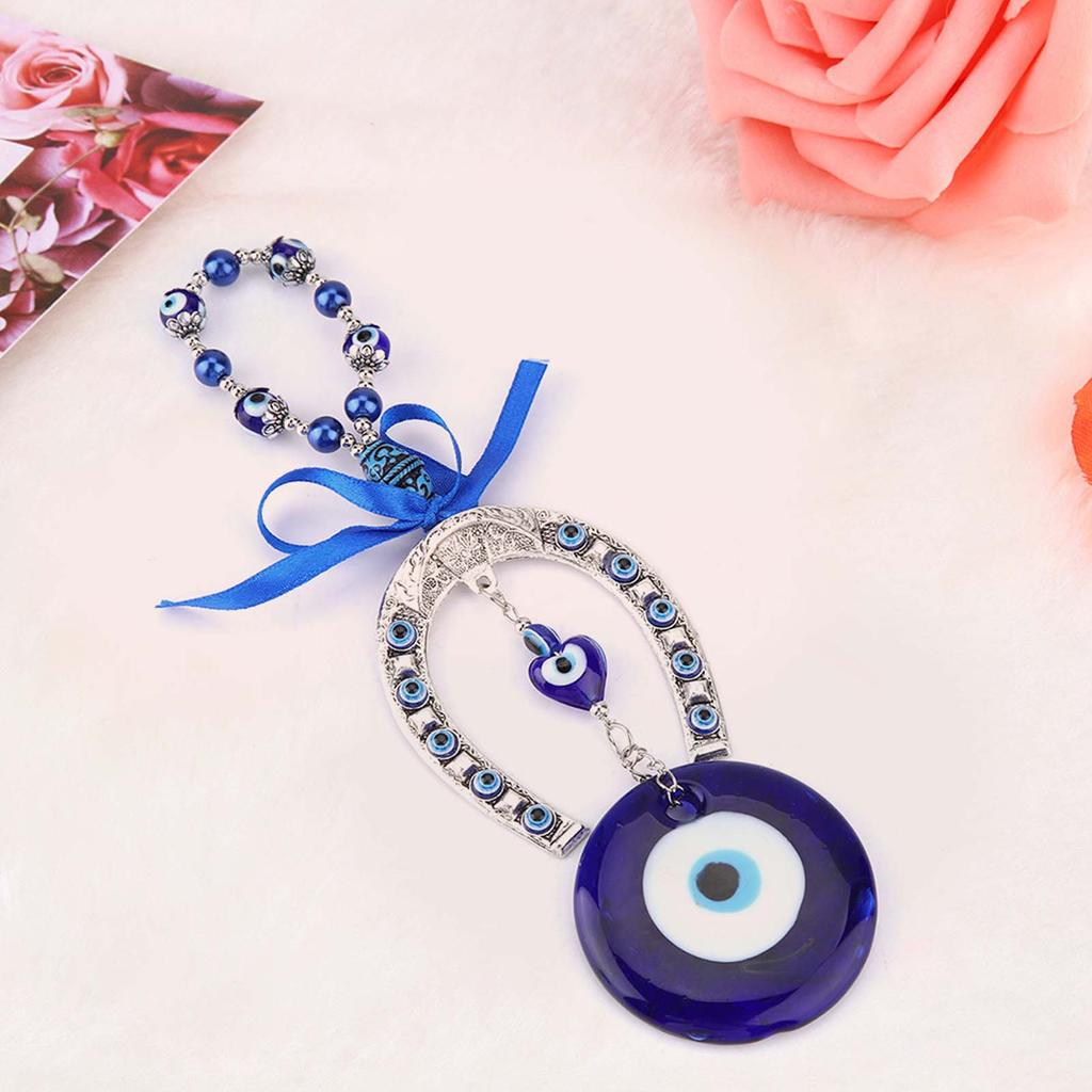Pendant, Blue Amulet Turkish Amulet Hanging Protector Muslim Blessing Good Luck for Home Decor Housewarming Gift with Isla