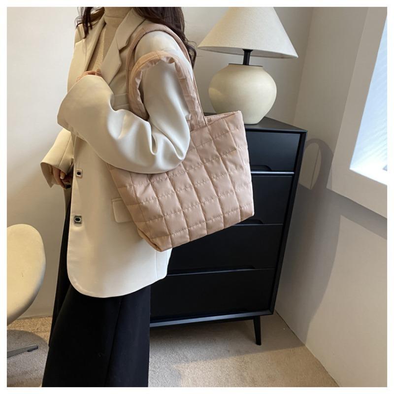 Große Tasche, lässige Einkaufstasche, Umhängetasche mit großem Fassungsvermögen, Tragetasche für Damen