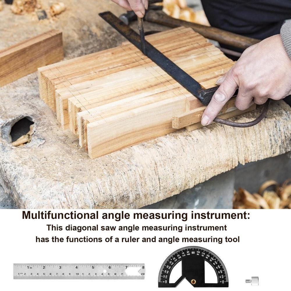 Adjustable Angle Plate Angle Ruler Protractor  Woodworking Edge Measurement