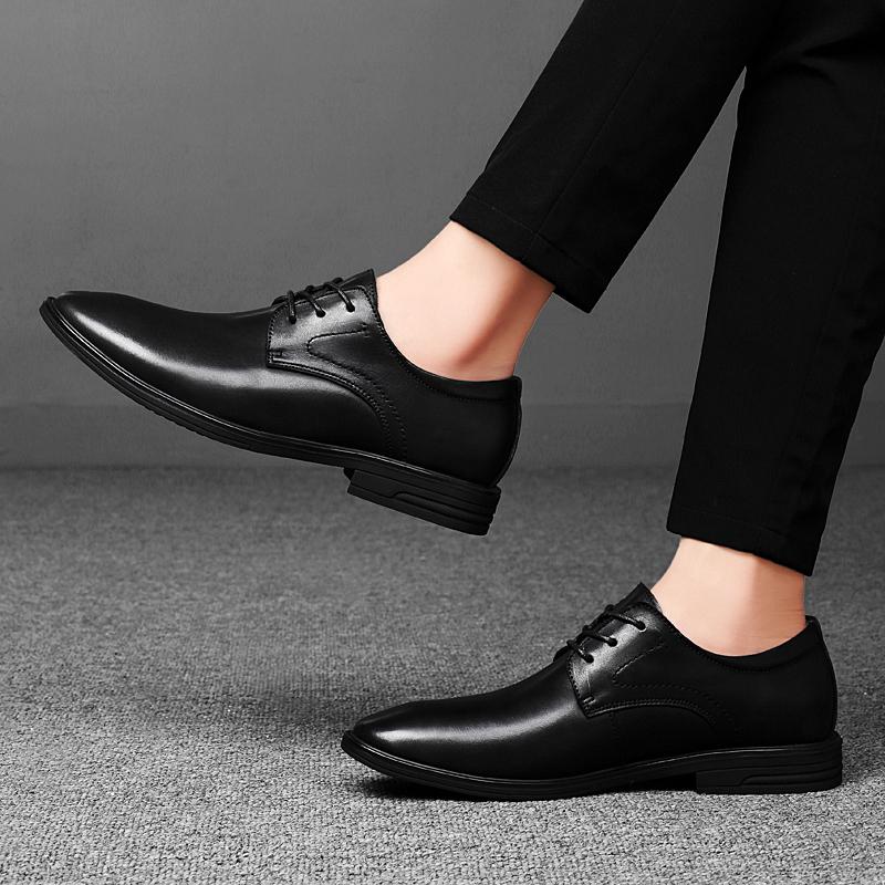 Móda Všechno-se-hodící Pánské Boty Formální Boty z Pravé Kůže pro Muže Šněrovací Oxfordky pro Muže Svatba Večírek Kancelář Business Casual Bota Muži