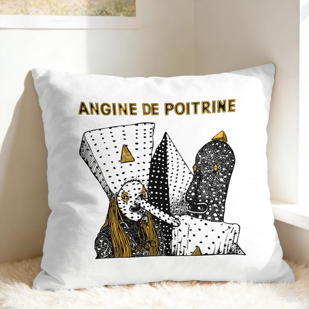 Angine De Poitrine ROCK Band Pillow Case Square Pillow Cover Funny Cushion Cover For Living Room Sofa
