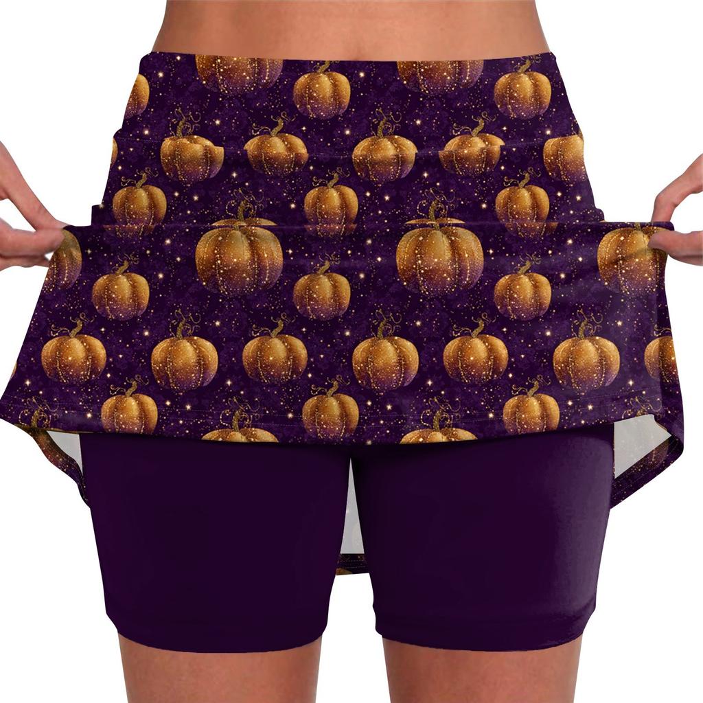 Elastic Yoga Culottes For Women Print Athletic Shorts Lightweight High Waist Skinny Joggers