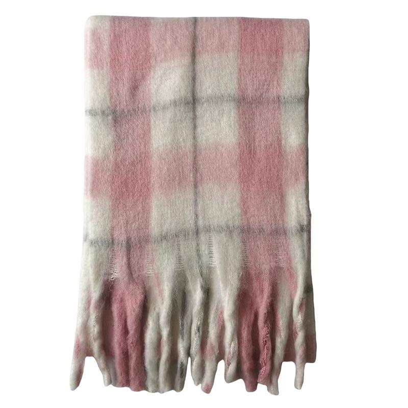 Winter neuer warmer Schal Damen Winter weich bequem süß Mode Schal helle Farbe verdickter Schal