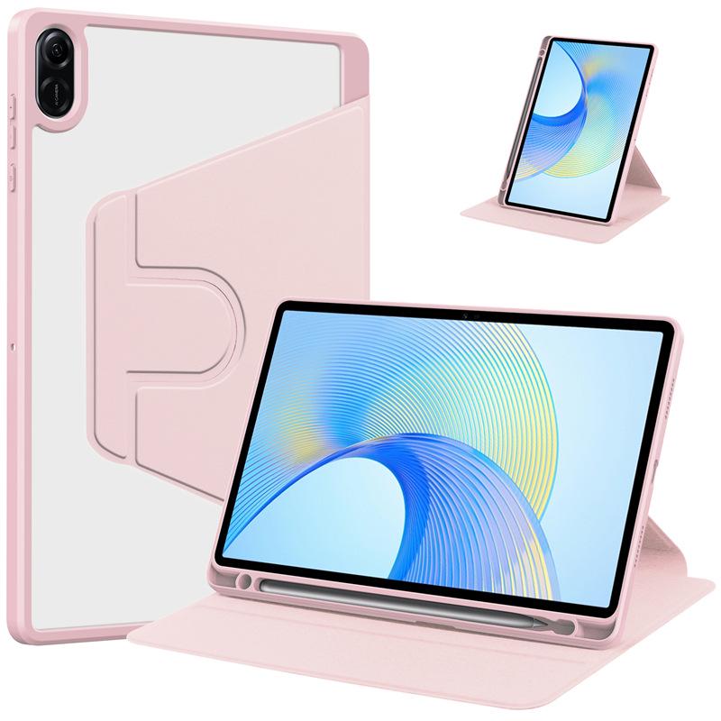 Honor X8A 11" Ultratenké pouzdro s koženým otočným stojánkem odolné proti pádům s plným akrylovým krytím